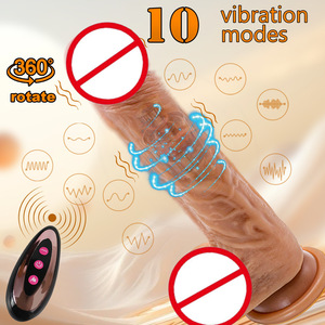 Consolador realista automático de silicona con rotación telescópica de control remoto y consolador realista de calefacción para estimulación femenina - Product Image 6