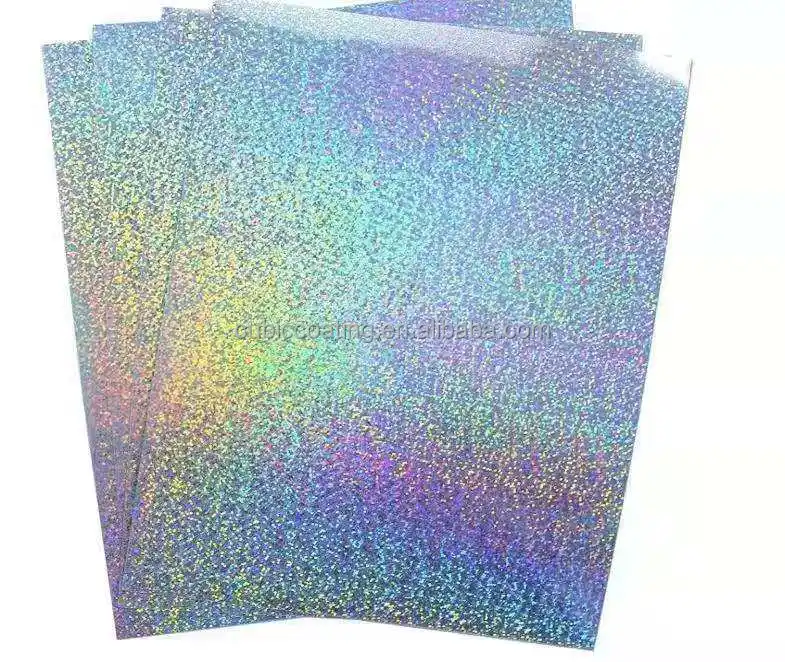 Giấy Dán Vinyl Holographic Glitter Giấy A4 Kích Thước Có Thể In Giấy Dán Nhãn Chống Thấm Cho Máy In Laser Và Máy In Phun