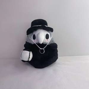 8 pollici carino halloween imbottito bianco nero corvo peluche infermiera peluche peluche giocattolo giocattolo steampunk luminoso il medico della peste peluche - Product Image 5
