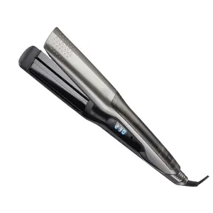 Professional Hot Tools Tourmaline Steam Flat 2-in-1 Straightening Iron Hair Straightener For Natural Hair