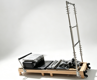 Reformer Pilates pliable semi-hauteur MJD, équipement de Pilates de qualité commerciale, adapté aux salles de sport et aux studios.