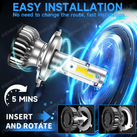 Ampoules LED pour phares de voiture H7 H4 H1 H11 S7-DOB 9006 9012 880 Systèmes d'éclairage automobile avec ventilateur 6000K Autres électroniques automobiles