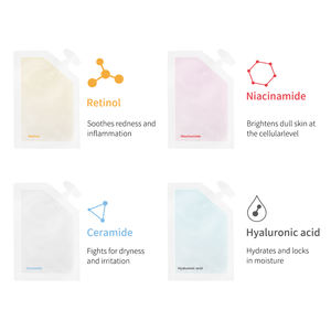 Yüz beyazlatma anti-aging Ceramide Niacinamide hyaluronik asit cilt bakımı <span class=keywords><strong>Retinol</strong></span> <span class=keywords><strong>serum</strong></span> için taşınabilir 4 in <span class=keywords><strong>1</strong></span> yüz özü serumları - Product Image 3