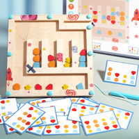 Juguetes Educativos de Madera Montessori con Certificación CE y CPC, Rompecabezas de Laberinto para Niños Autistas, Juego de Mesa para Preescolar, Actividad de Aprendizaje y Pensamiento Lógico
