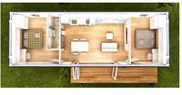 Maison préfabriquée mobile avec construction en acier respirant pour utilisation en supermarché