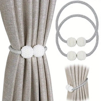 Accessoires de rideaux Décoration intérieure Supports de rideaux sphériques Perles magnétiques Attaches de rideaux à boule magnétique Crochets de rideaux minimalistes