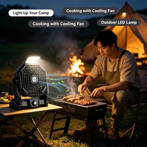 Ventilateur de table portable USB rechargeable noir grand format au design populaire pour hôtel, idéal pour l'été - Product Image 1