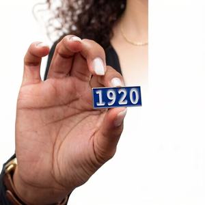 Distintivo in Metallo Smaltato Personalizzabile con Scritta AKA Delta Zeta <span class=keywords><strong>SGR</strong></span> per Anniversario della Confraternita Greca - Product Image 5