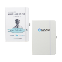Carnet de notes personnalisé pour réunions d'affaires, fermeture élastique, cuir PU, 100 feuilles lignées, carnet de notes de bureau avec fermeture élastique