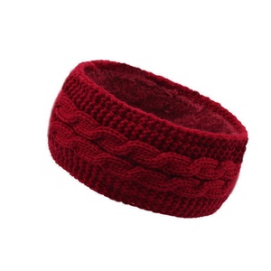 Bandeaux de sports d'automne et d'hiver européens et américains plus <span class=keywords><strong>cache</strong></span>-oreilles chauds tricotés en polaire - Product Image 4