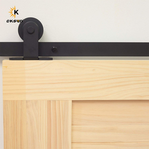 Kit Hardware per Porte Scorrevoli in Acciaio al Carbonio Resistente per Esterni Oksun, Binari Impermeabili per Porte in Legno, Kit Hardware per Porte Scorrevoli - Product Image 4