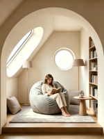 Fauteuil paresseux individuel en forme de pouf, rembourrage en éponge de haute qualité, chaise longue portable pour le sol, mobilier minimaliste pour la maison, salon
