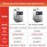 Friteuse à pression électrique et à gaz pour restaurant KFC, 3000W, pour poulet frit et cuisses de canard, garantie d'un an en Chine