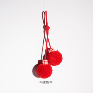 Nouveau pendentif de sac en <span class=keywords><strong>fourrure</strong></span> créatif à motif écossais, boule en peluche, accessoires décoratifs, plusieurs couleurs au choix, porte-clés style ethnique - Product Image 4