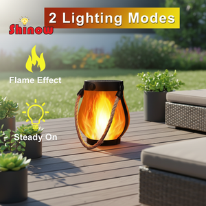 Lámpara Solar con Forma de Llama, Resistente al Agua IP44, Recargable, <span class=keywords><strong>para</strong></span> Jardín, 22 LED Blanco Cálido, 2 Modos, Ángulo de Haz de 360°, <span class=keywords><strong>para</strong></span> Patio - Product Image 1