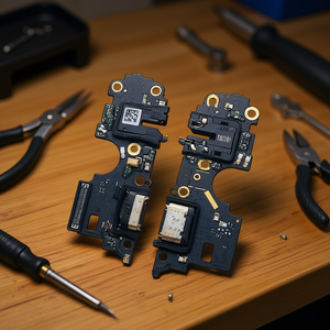 Placa conectora de carga USB tipo C con micrófono y conector de audio para Oppo A54s - Product Image 3