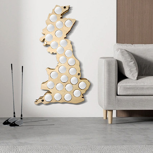 SOON Golf Ball <b>Display</b> Rack Wood <b>Wall</b> Mounted Decorative Holder For Home Office Decoration Modern Style Pre Assembled - Product Image 4