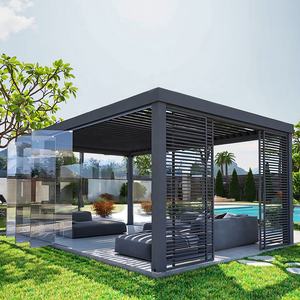 Techo de celosía bioclimática para pérgola de patio de aluminio, parasol impermeable para jardín, uso al aire libre, LED para cenador de patio trasero - Product Image 6