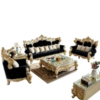 Canapé d'angle en tissu et bois sculpté, style royal français, luxe antique, pour salon, ensemble de canapés européens en bois doré, haute densité