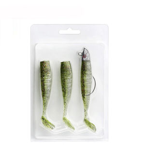 100Mm 120Mm Zachte Lichaam Zwarte Minnow Visaas Loden Kop Jig Voor Oceaanboot Meerstroom Vissen Gericht Op Baars - Product Image 6