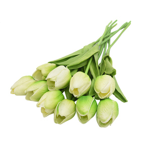 Décoration <span class=keywords><strong>de</strong></span> mariage, fleurs artificielles en soie, tulipes jaunes, fleurs artificielles blanches, bulbes <span class=keywords><strong>de</strong></span> tulipes - Product Image 3