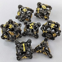 Ensembles de dés métalliques exclusifs pour joueurs, style sombre, Dungeons and Dragons DND Hollow