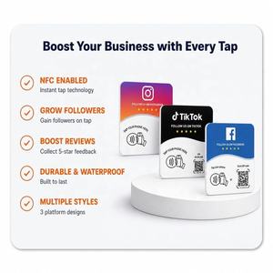 Tarjeta NFC Personalizada con Código QR Dinámico en Español, para Reseñas de <span class=keywords><strong>Google</strong></span>, Resistente al Agua, Programable para <span class=keywords><strong>Google</strong></span>/Instagram/Facebook, Reventa de Tarjetas NFC - Product Image 5