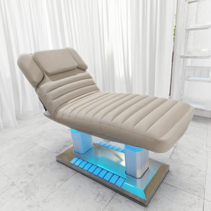 Cama de cosméticos Muebles de salón de belleza Control de manos y pies 4 motores Columna de acero inoxidable con luz Spa eléctrico Cama de belleza - Product Image 1