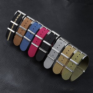Bracelet de montre en nylon HUANLONG 20 mm/22 mm, une seule pièce, réglable, côtelé, respirant, robuste - Product Image 6