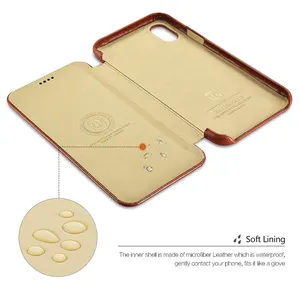 Chất Lượng Cao Luxury Handmade Chống Sốc Da Chính Hãng Điện Thoại Di Động Ốp Lưng Lật Cho iPhone X Xs Max Xr