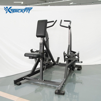 Máquina de remo sentado isolateral profesional con carga de placas y ajustes regulables para fitness y culturismo