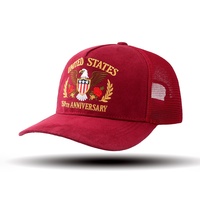 Nuovo Cappellino da Baseball Ricamato in PVC per il 250° Anniversario, Commemorativo del Giorno dell'Indipendenza Americana, Sportivo, con Fiocchi, per Esterni, Personalizzabile, Formale