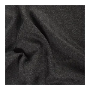 Black 100% Polyester Woven Fusible Interlining Twill Waterjet Fusible Interlinings