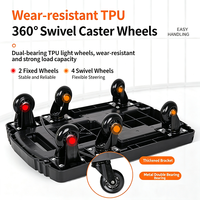 Chariot de camping pliable à 6 roues en PP, chariot utilitaire pliable, chariot à plateforme pliable, chariot à main avec roues pivotantes