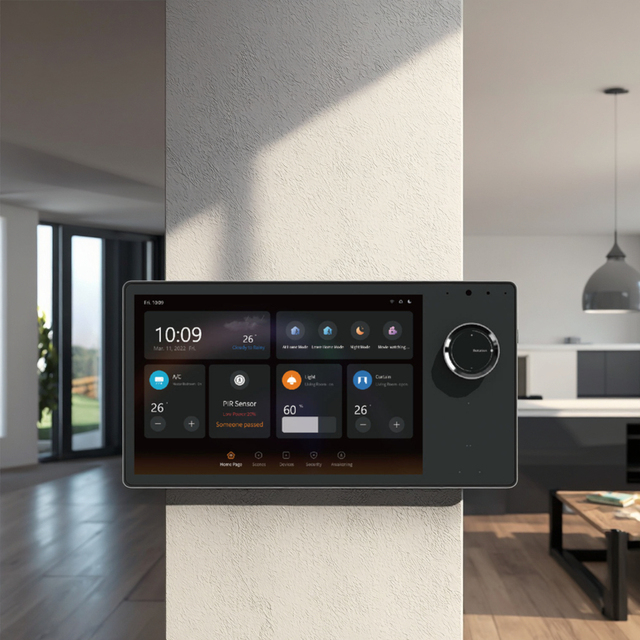 T8E-US 8" Smart Light Switch Intuitive & Versatile Screen Knob Central Control Panel for US/EU/UK Wall Boxes Wifi/BT/Zigbee