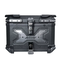 Boîte à bagages universelle pour moto, en alliage d'aluminium de haute qualité, 45L, étanche, antichoc, coffre de toit