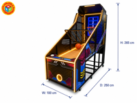Machine d'arcade de tir au basket avec moniteur LED vertical 300 W