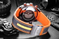 PAULAREIS Mode 22mm Gummiarmband Uhr für Herren Wasserdicht Chronograph Leuchtend Automatische Mechanische Uhren Herren Relojes