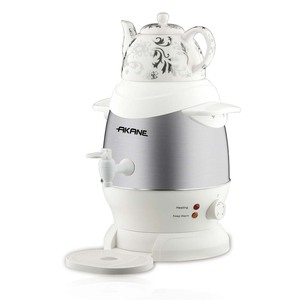 <span class=keywords><strong>Samovar</strong></span> Elettrico AKANE 1350W 6L, Bollitore Tradizionale per Tè con Corpo in Acciaio Inox, <span class=keywords><strong>Teiera</strong></span> in Ceramica, Erogazione Continua di Acqua Calda - Product Image 3