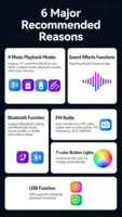 Reproductor MP3 para Auto de 1 DIN con Bluetooth, Música HD sin Pérdidas, Ranura para Tarjeta TF, Radio para Auto