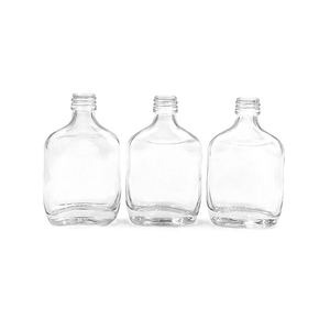 40ml Mini bouteille d'<span class=keywords><strong>alcool</strong></span> plat miniature transparente transparente pour boire de la vodka en verre à vendre - Product Image 5