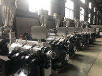 Machine d'extrusion plastique à vendre, extrudeuse conique à double vis, moteur et boîte de vitesses pour la production de tuyaux en PVC, puissance 37 kW, garantie 2 ans
