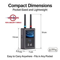 Détecteur de caméra cachée LCD visuel Vodasafe VS-124 - Chasseur professionnel de caméras IP WiFi pour les voyages