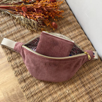 Meilleure Vente Sac Banane en Velours Côtelé Personnalisé avec Logo Imprimé, Sacs de Taille Mignons et Tendance