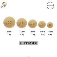 Kancing Resin Imitasi Tanduk 4 Lubang Multi Warna Bulat untuk Kemeja, Mantel, Jas, Pakaian