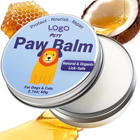 Baume pour pattes et nez de chien Lick-Safe 2,1 oz, baume naturel pour chien à l'huile de coco pour nez sec, pattes gercées, cire pour pattes de chat, beurre pour le nez