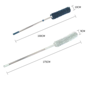 CL059 Dépoussiéreur télescopique en chenille Dépoussiérage amovible au plafond Brosse à épousseter étendue pour meubles de voiture en microfibre