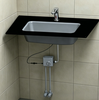 Boîtier de commande sous-vasque moderne avec électrovanne, unité de mélange à température réglable pour robinets à capteur, design écologique