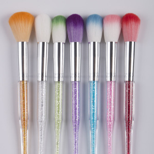 Qianya <span class=keywords><strong>2022</strong></span> - Pincel de Limpieza de <span class=keywords><strong>Uñas</strong></span> Profesional con Logotipo Personalizado al por Mayor, Mango Largo, Material de Nailon Acrílico con Diamantes de Imitación - Product Image 4