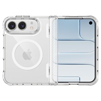 Coque de téléphone magnétique transparente avec béquille articulée antichoc pour iPhone 18 Duo iPhone Ultra Duo Fold